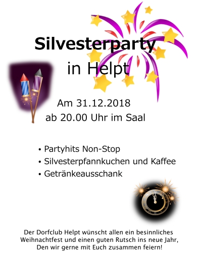 Silvesterparty Helpt